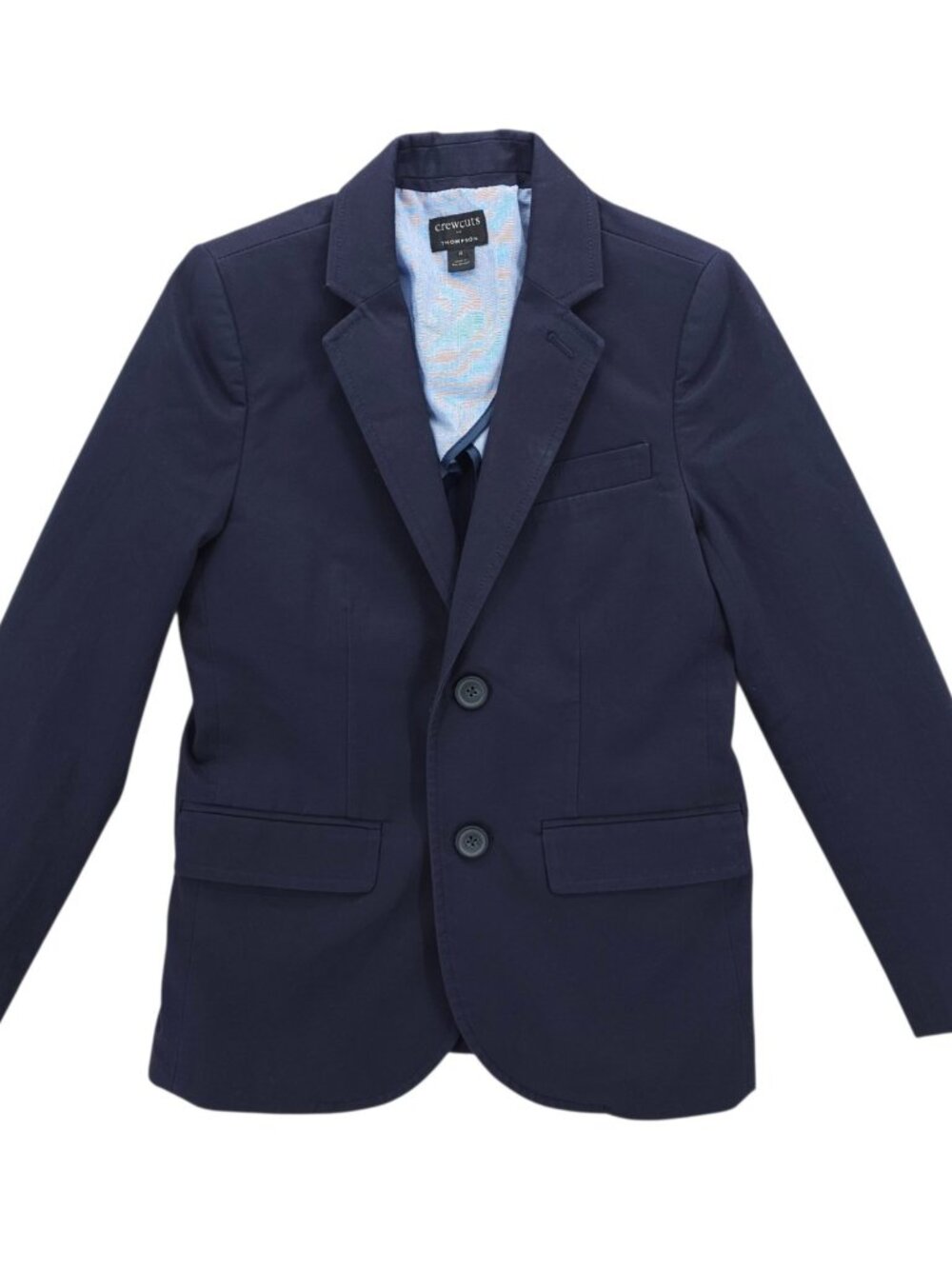 J CREW Crewcuts Boys' Thompson suit jacket in flex chino Navy Blue Size 8